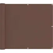vidaXL Balkonscherm 90 x 200 cm Oxford Stof Rechthoekig Bruin