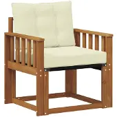 vidaXL Buitensofa Massief Acacia Hout Natuurlijk en Crème