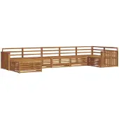 vidaXL Buiten bank set 7 st Naturel