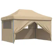 vidaXL Partytent, 279 x 410 x 315 cm, beige, Oxford-stof