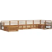 vidaXL Buiten bank set 7 st Naturel