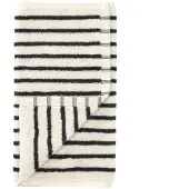 Scandi Living Drift handdoek 30x50 cm. Wit-zwart