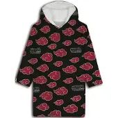 Naruto Hoodie Fleece deken, Black Cloud - Kind - One Size