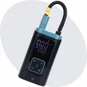 Voltano Elektrische Fietspomp / Bandenpomp - Zwart / Ijsblauw