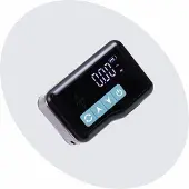 Voltano Mini Elektrische Fietspomp / Bandenpomp - Zwart / Ijsblauw