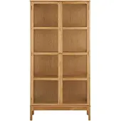 Ebuy24 Vitrinekast Zamora - Naturel Hout - 90x40x180cm