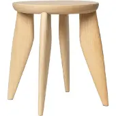 Ferm Living Feve kids ronde kruk Onbehandeld Essenhout, Ø33x30 cm