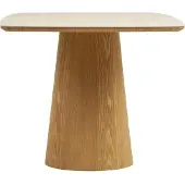 Ebuy24 Eettafel Noli - Rechthoek Travertin/Hout - 200x90x76cm