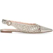 Manfield Gouden gevlochten slingbacks | Maat 41