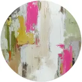 Reinders - Abstracte harmonie - Glasschilderij Ø 50 cm - Bont