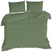 Fonq Fresh Dekbedovertrek Moss Green-200 x 220 cm