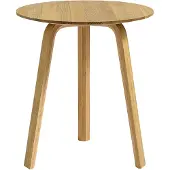 HAY Bijzettafel Bella Coffee Water-Based Lacquered Solid Oak Tabletop And Veneer Legs Ø45 x H49 cm