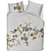 Beddinghouse Dekbedovertrek Guirlande des Fleurs Zand Satijn-200 x 200 / 220 cm | 2-Persoons