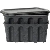 Ferm Living Opbergbox Paper Pulp Box Small Charcoal (Set van 2)