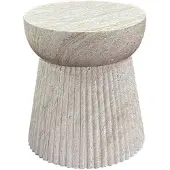 Ebuy24 - Sidetable Fiberclay Naturel - 37x37x43cm - Bonn