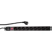 Logilink 9 voudige stekkerdoos voor 19 inch serverkasten - Server kast