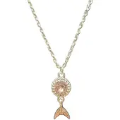 Fashion Jewelry Mermaid ketting met roze strasssteen.