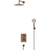 Maxaro Radius Regendouche Inbouw | Glanzend koper 25 cm Regendouche Thermostatisch