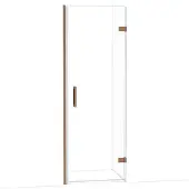 Maxaro Diamond Douchedeur | 70 cm Glanzend koper Helder glas Draaideur
