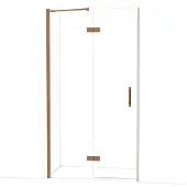 Maxaro Diamond Douchedeur | 110 cm Glanzend koper Helder glas Draaideur