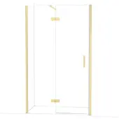 Maxaro Diamond Douchedeur | 120 cm Glanzend lichtgoud Helder glas Draaideur