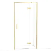 Maxaro Diamond Douchedeur | 100 cm Glanzend lichtgoud Helder glas Draaideur