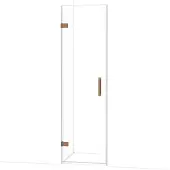Maxaro Diamond Douchedeur | 60 cm Glanzend koper Helder glas Draaideur