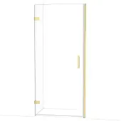 Maxaro Diamond Douchedeur | 90 cm Glanzend lichtgoud Helder glas Draaideur