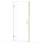 Maxaro Diamond Douchedeur | 80 cm Glanzend lichtgoud Helder glas Draaideur