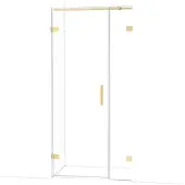 Maxaro Diamond Douchedeur | 95 cm Glanzend lichtgoud Helder glas Draaideur
