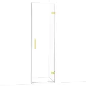 Maxaro Diamond Douchedeur | 60 cm Glanzend lichtgoud Helder glas Draaideur