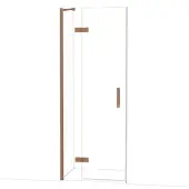 Maxaro Diamond Douchedeur | 80 cm Glanzend koper Helder glas Draaideur