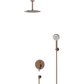 Maxaro Radius Regendouche Inbouw | Glanzend koper 25 cm Regendouche Eéngreeps