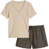 Marc o'polo Pyjama ' Mix N Match ' beige / bruin