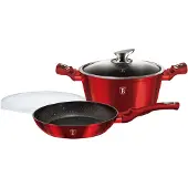 Berlinger Haus set potten 24 cm Metallic Burgundy Line BH6779
