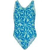 Regatta Meisjes Bloemige Eén-Piece Badpak (Sonic Blauw)