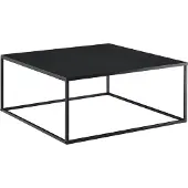 En.casa Salontafel Lebus 38x85x85 cm vierkant metaal zwart