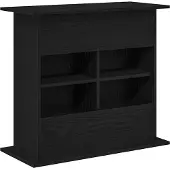 vidaXL Aquariumstandaard Zwart Eiken 81x36x73 cm Bewerkt Hout