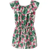 Name It Mini Overall groen / rosa / wit