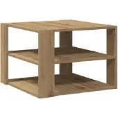 vidaXL Salontafel 58x58x40 cm bewerkt hout artisanaal eikenkleurig