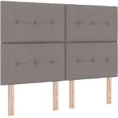 vidaXL LED Hoofdbord met LED-stripverlichting Taupe 160 cm Stof