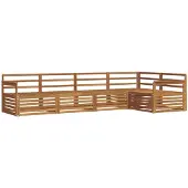 vidaXL Buiten bank set 5 st Naturel