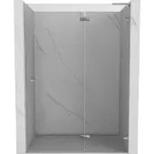Mexen Lunar L scharnierende douchedeur rechts 135 , transparant, chroom - 834L-135-000-01-00-P