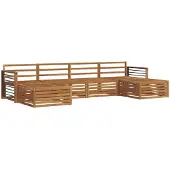 vidaXL Buiten bank set 6 st Naturel Massief Acacia Hout