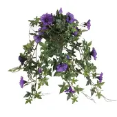 Mica Kunstbloem Hang Petunia, lengte 40 cm, Ø 45 cm, violet