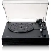 Lenco LS-15BK - Platenspeler met Bluetooth, twee ingebouwde speakers en AT3600L cartridge - Zwart