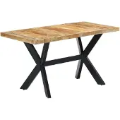 Syfax Eettafel 140x70x75 cm massief ruw mangohout