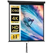 HOMCOM -Projectiescherm-Plastic-162,5x8x162cm-Zwart