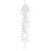 Viana Asperges kunst aspergevaren wit glitter winterdecoratie 105cm
