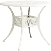 Syfax Tuintafel 90x90x74 cm gietaluminium wit